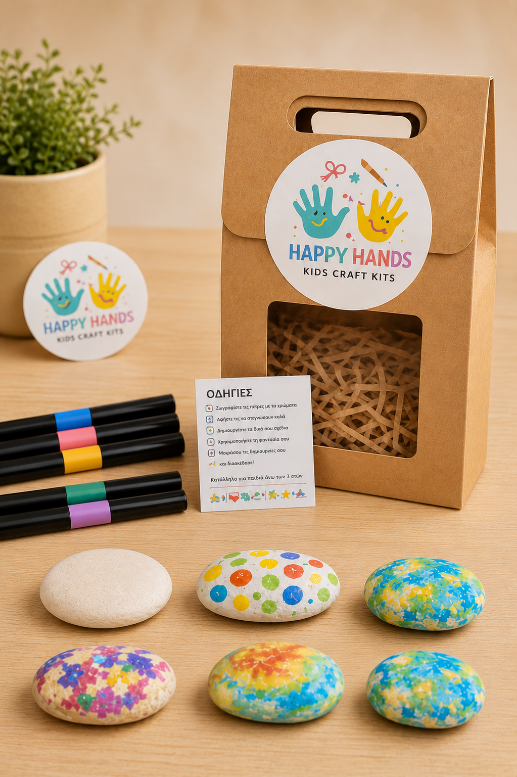 Craft Kit Ζωγραφική σε Πέτρες .